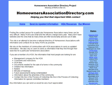 Tablet Screenshot of homeownersassociationdirectory.com